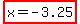 highlight%28x=-3.25%29