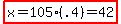 highlight%28x=105%28.4%29=42%29