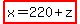 highlight%28x=220%2Bz%29