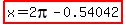 highlight%28x=2pi-0.54042%29