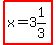 highlight%28x=3%261%2F3%29