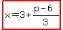 highlight%28x=3%2B%28p-6%29%2F3%29