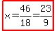 highlight%28x=46%2F18=23%2F9%29