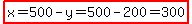 highlight%28x=500-y=500-200=300%29