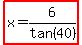 highlight%28x=6%2Ftan%2840%29%29
