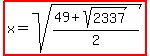highlight%28x=sqrt%28%2849%2Bsqrt%282337%29%29%2F2%29%29