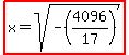 highlight%28x=sqrt%28-%284096%2F17%29%29%29
