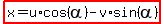 highlight%28x=u%2Acos%28alpha%29-v%2Asin%28alpha%29%29