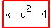 highlight%28x=u%5E2=4%29