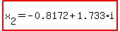 highlight%28x%5B2%5D+=-0.8172%2B1.733%2Ai%29