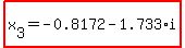 highlight%28x%5B3%5D+=-0.8172+-1.733%2Ai%29