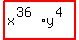 highlight%28x%5E%2836%29%2Ay%5E%284%29%29