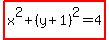 highlight%28x%5E2%2B%28y%2B1%29%5E2=4%29