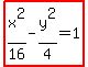 highlight%28x%5E2%2F16-y%5E2%2F4=1%29