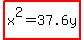 highlight%28x%5E2=37.6y%29