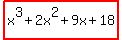 highlight%28x%5E3%2B2x%5E2%2B9x%2B18%29