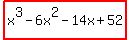 highlight%28x%5E3-6x%5E2-14x%2B52%29