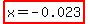 highlight%28x+=+-0.023%29