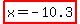 highlight%28x+=+-10.3%29