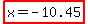 highlight%28x+=+-10.45%29+