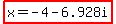 highlight%28x+=+-4-6.928i%29