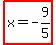 highlight%28x+=+-9%2F5%29+
