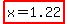 highlight%28x+=+1.22%29