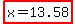 highlight%28x+=+13.58%29