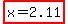 highlight%28x+=+2.11%29