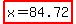 highlight%28x+=+84.72%29
