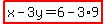 highlight%28x-3y=6-3%2A9%29