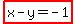 highlight%28x-y=-1%29