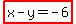 highlight%28x-y=-6%29