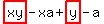 highlight%28xy%29-xa%2Bhighlight%28y%29-a