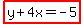highlight%28y%2B4x=-5%29