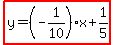 highlight%28y=%28-1%2F10%29x%2B1%2F5%29