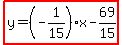 highlight%28y=%28-1%2F15%29x-69%2F15%29