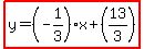 highlight%28y=%28-1%2F3%29x%2B%2813%2F3%29%29