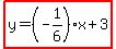 highlight%28y=%28-1%2F6%29x%2B3%29