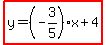 highlight%28y=%28-3%2F5%29x%2B4%29