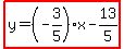 highlight%28y=%28-3%2F5%29x-13%2F5%29