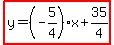 highlight%28y=%28-5%2F4%29x%2B35%2F4%29