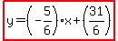 highlight%28y=%28-5%2F6%29x%2B%2831%2F6%29%29
