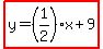highlight%28y=%281%2F2%29x%2B9%29