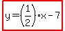 highlight%28y=%281%2F2%29x-7%29