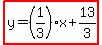 highlight%28y=%281%2F3%29x%2B13%2F3%29