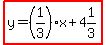 highlight%28y=%281%2F3%29x%2B4%261%2F3%29