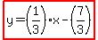 highlight%28y=%281%2F3%29x-%287%2F3%29%29