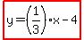 highlight%28y=%281%2F3%29x-4%29