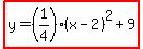 highlight%28y=%281%2F4%29%28x-2%29%5E2%2B9%29